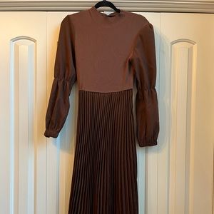 Roolee sweater pleated midi dress